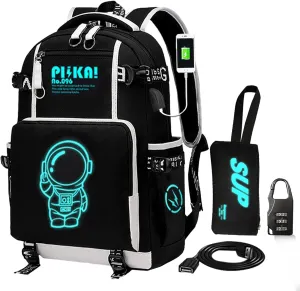 Anime Backpack Luminous Backpack.Cool Backpacks15.6 in Large capacity Laptopeight Backpack.with.Security Lock.Travel backpack.USB Port.Travel Backpack.Anti Theft Backpack.Cool Backpack