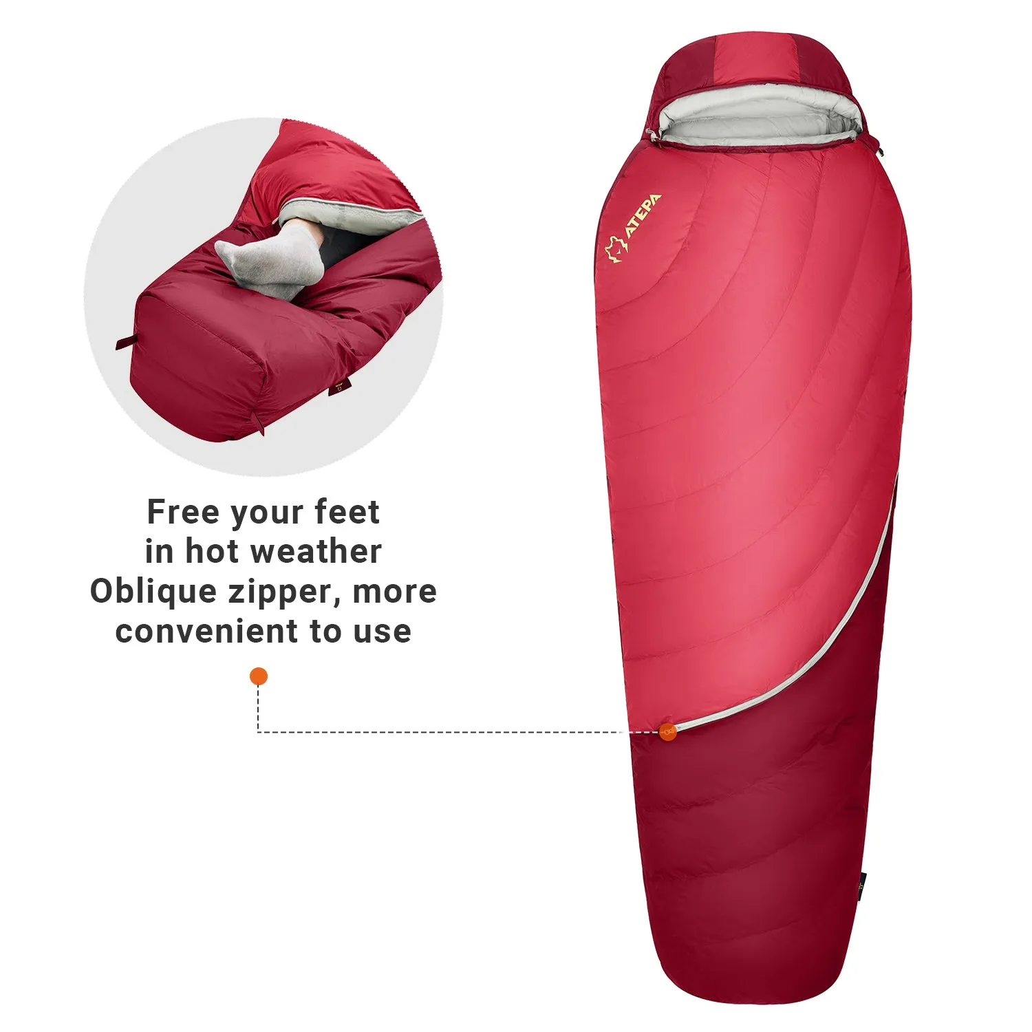 ATEPA DENALI 340L Down Sleeping Bag-Mummy