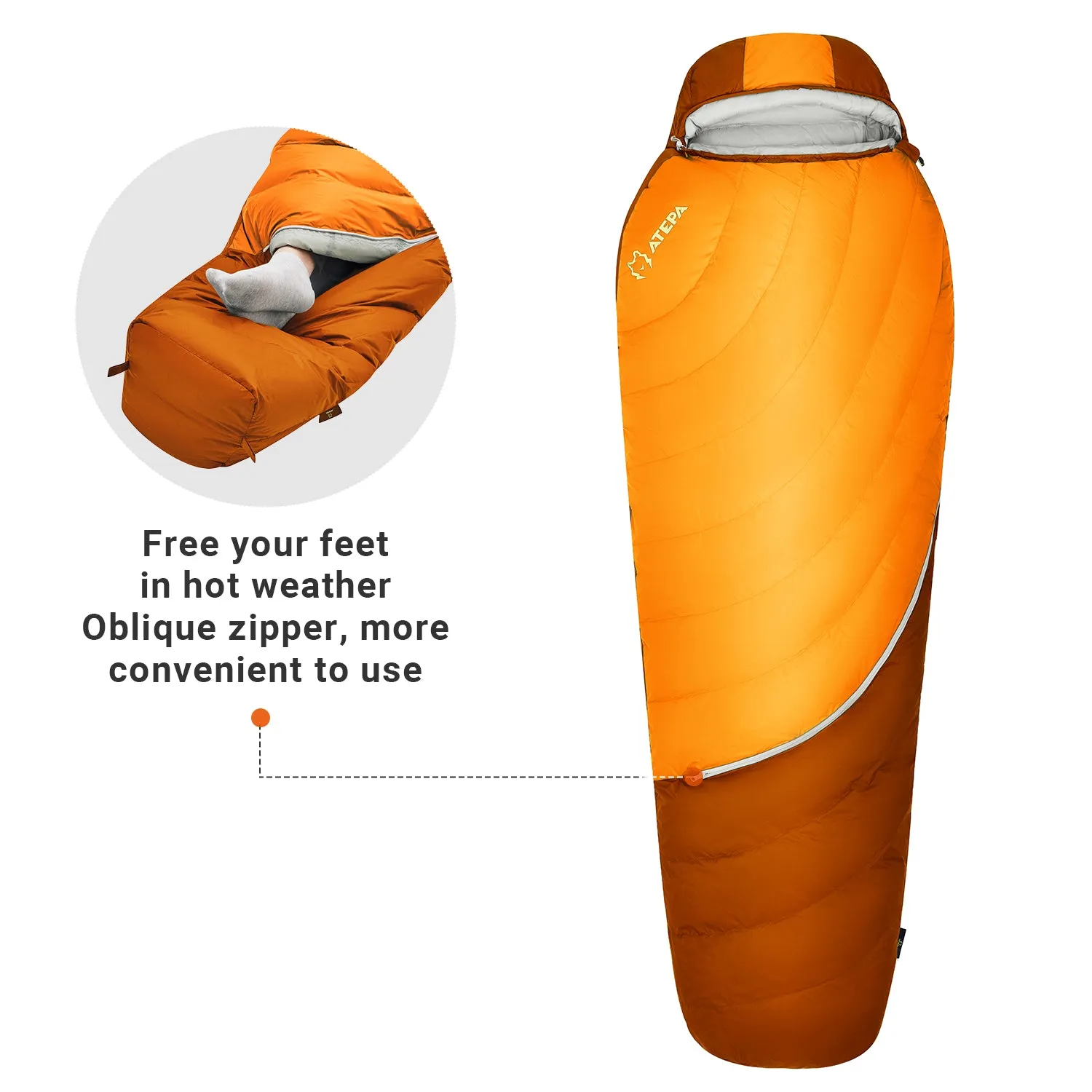 ATEPA DENALI 340L Down Sleeping Bag-Mummy