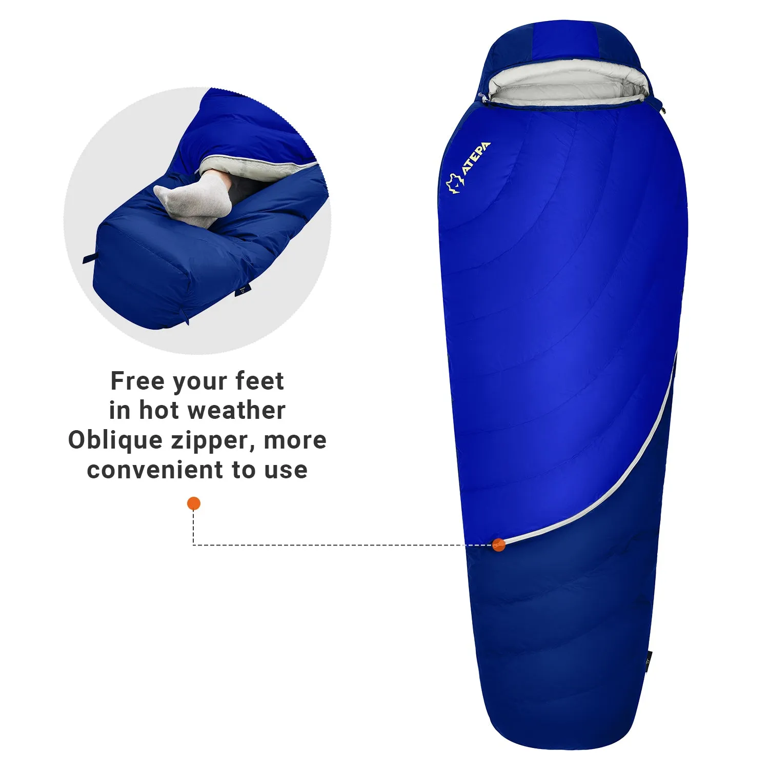 ATEPA DENALI 340L Down Sleeping Bag-Mummy