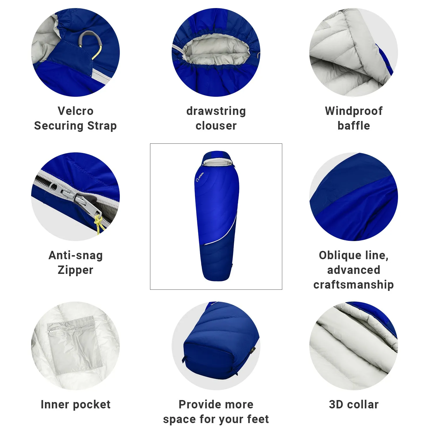 ATEPA DENALI 340L Down Sleeping Bag-Mummy