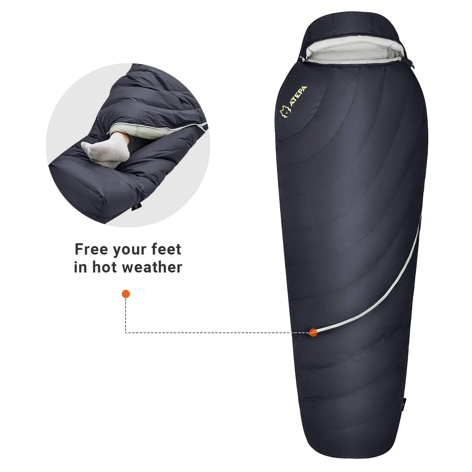 ATEPA DENALI 340L Down Sleeping Bag-Mummy