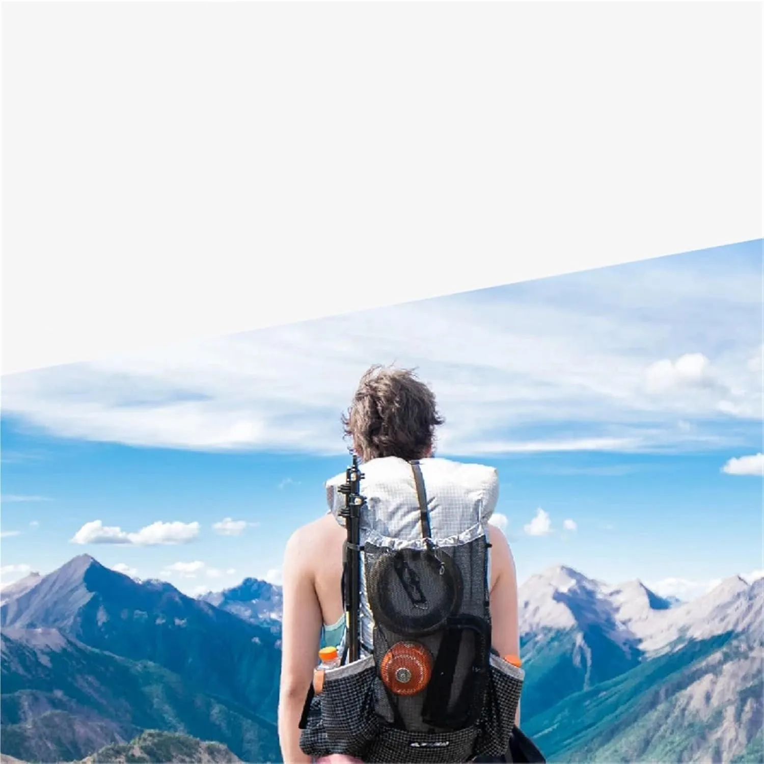 Backpack Pro Travel Camping Hiking Backpack Outdoor Ultralight Frameless Packs(Beige)