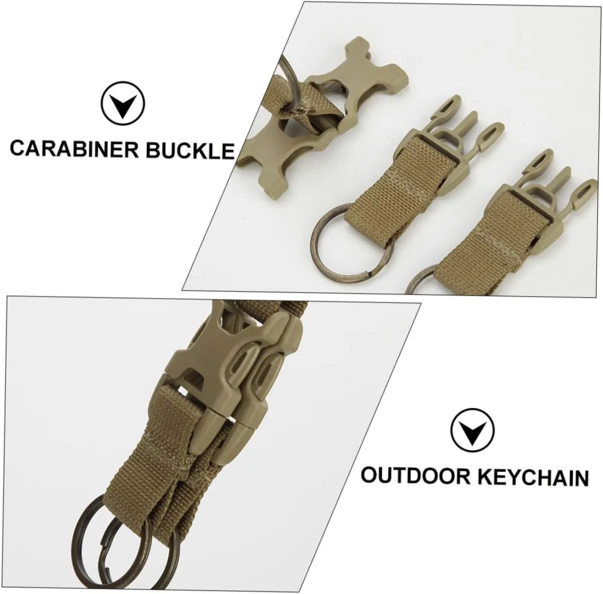 Bag Buckle Large Cable Ties Carabiner Clip Belt Key Clip Bundy Cords Webbing Straps for Bags Bungees