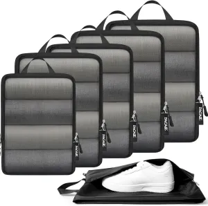 BAGAIL 4 Set/6 Set Ultralight Compression Packing Cubes Packing Organizer for Travel Accessories Luggage Suitcase Backpack