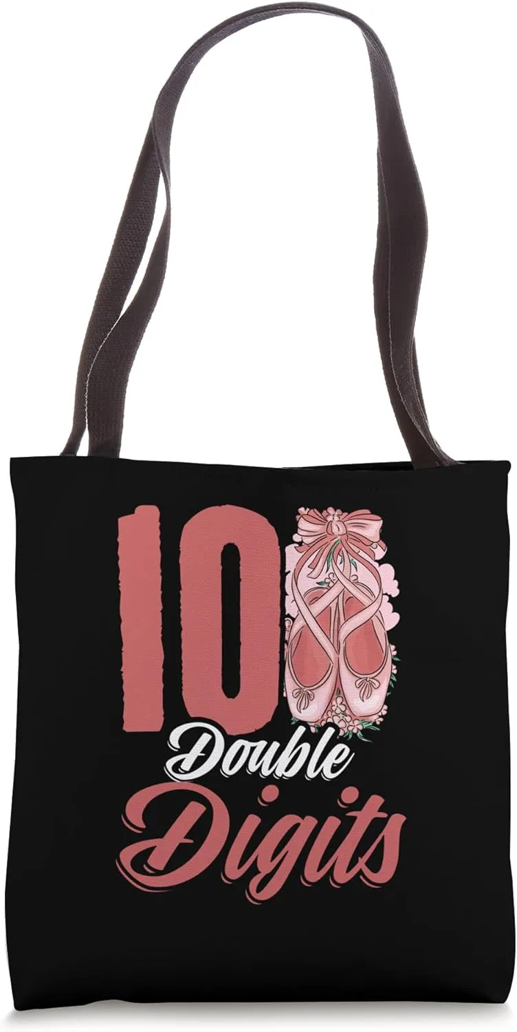 Ballerina 10th Birthday Party 10 Year Old Ballet Dancer Tote Bag