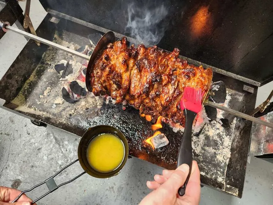 BBQ Sauce Pot with Basting Brush