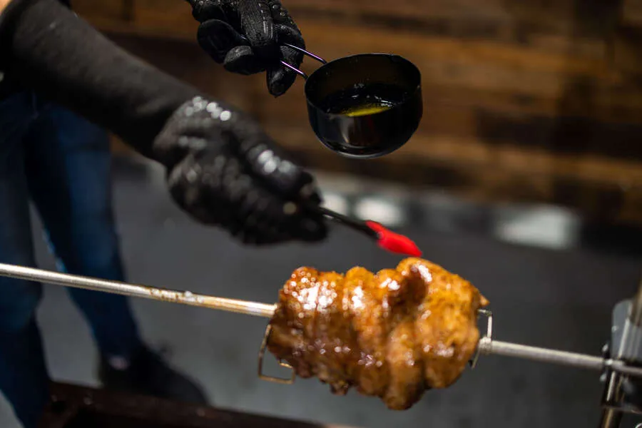 BBQ Sauce Pot with Basting Brush
