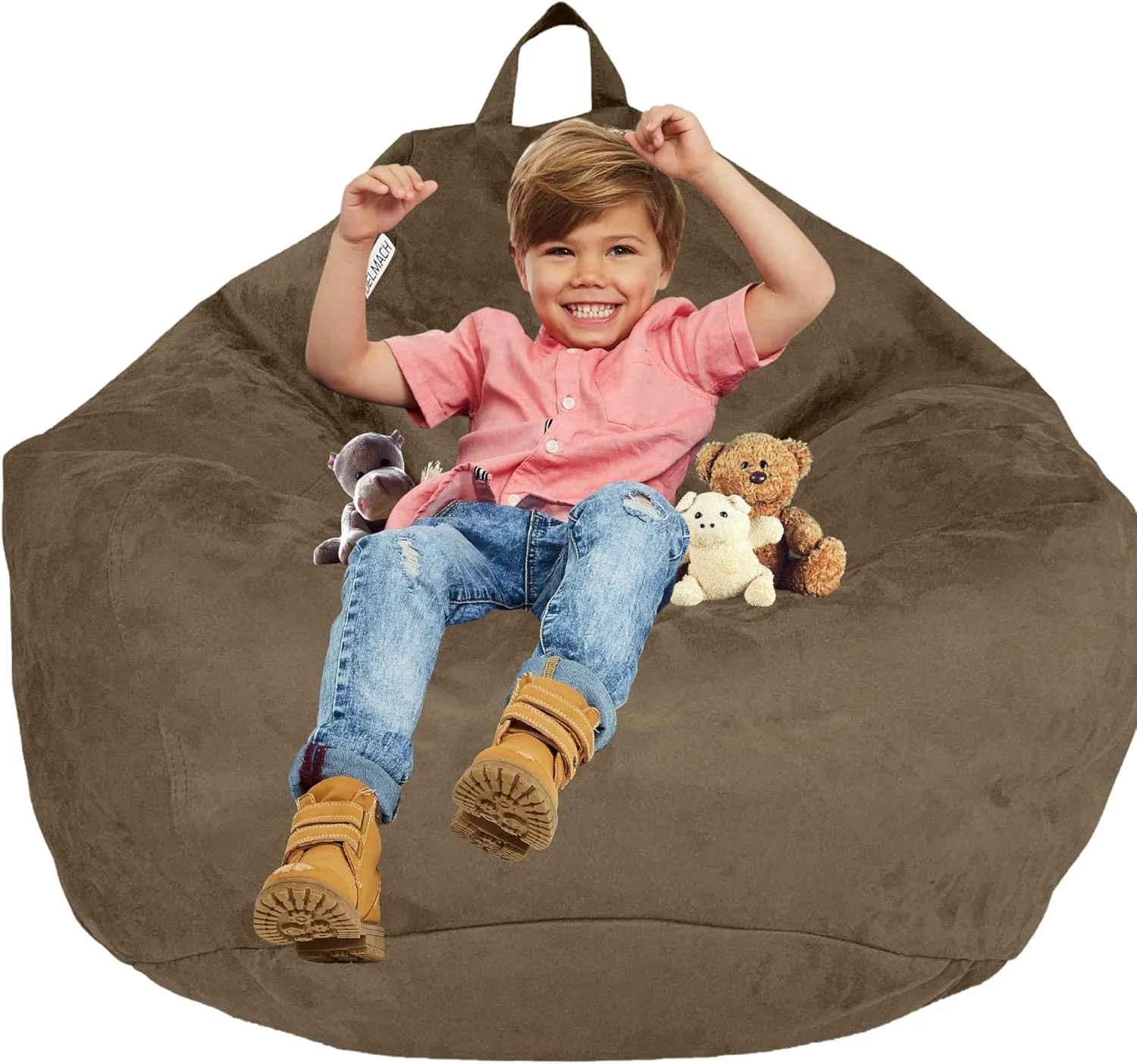 Bean Bag Stuffed Animal Storage Or Cover | No Filler | Extra Large | for Adults Or Kids | Double Stitched | Durable Zipper | Premium Microsuede