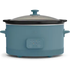 bella 6.0 Qt Programmable Slow Cooker, EverGood™ Ceramic Nonstick Coating, Adjustable Temperature & Cooking Times, Dishwasher Safe Stoneware Pot & Tempered Glass Lid, Tangle Free Cord Wrap, Oatmilk