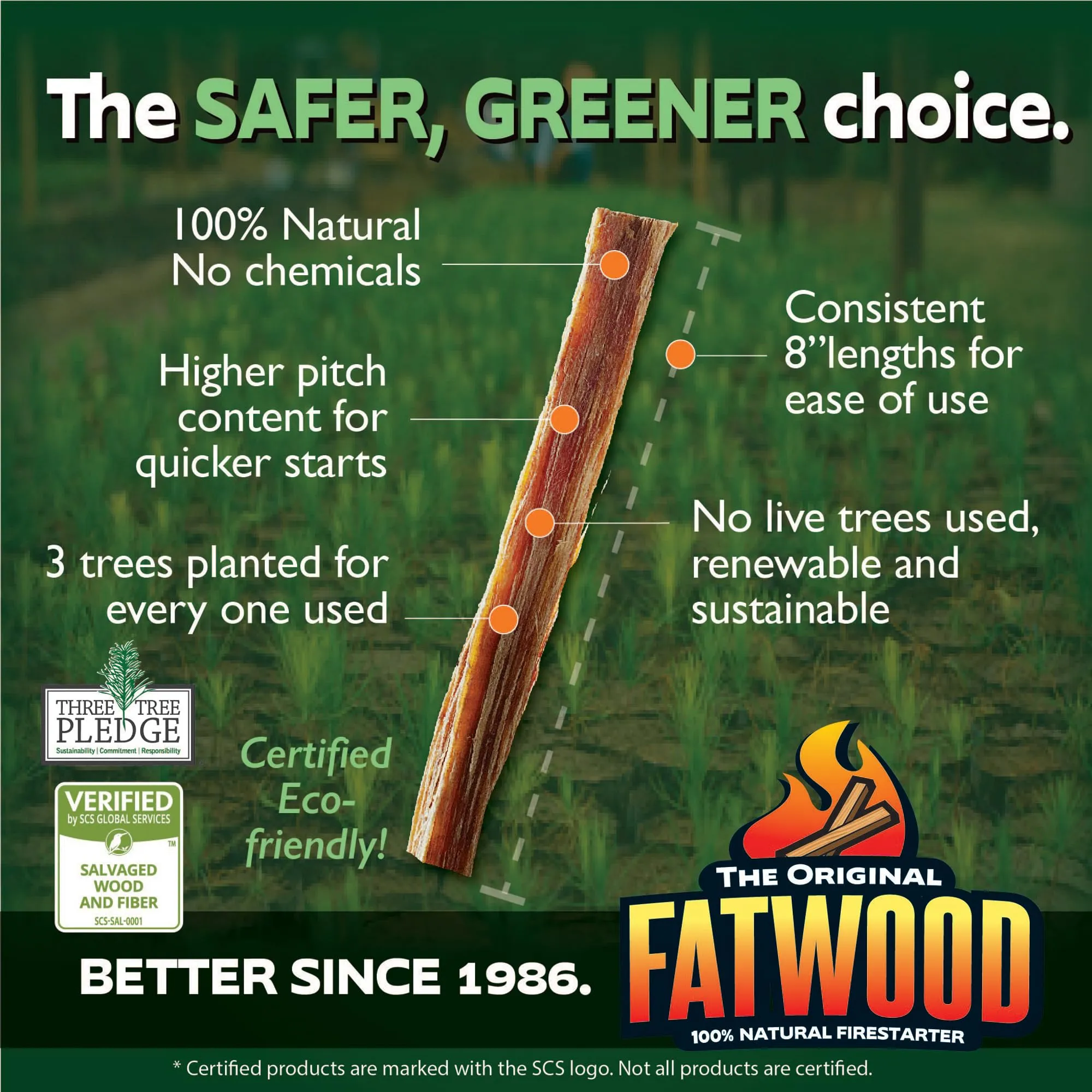 Better Wood Products Fatwood Firestarter Wooden Crate, 12-Pounds