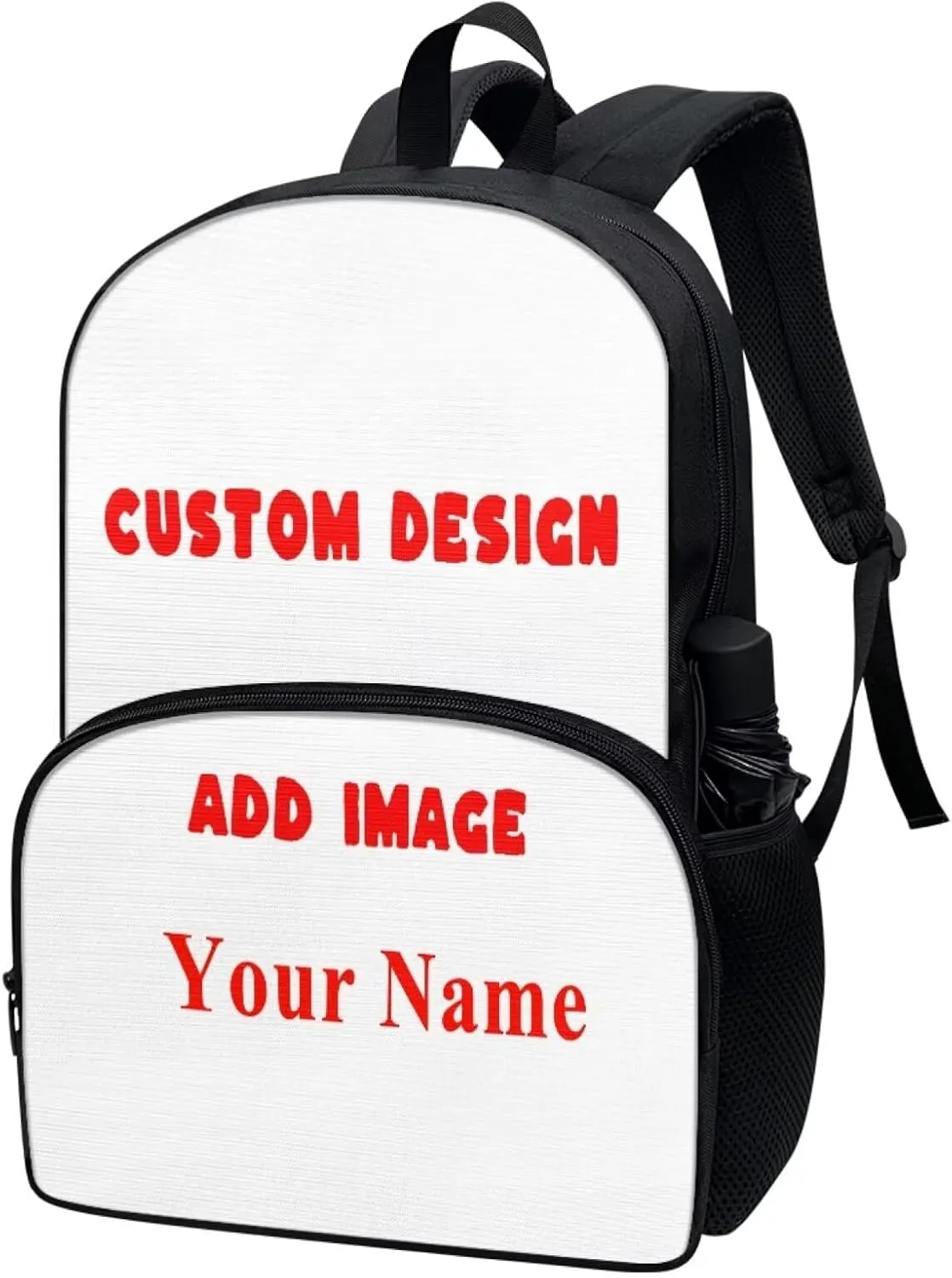 Binienty 17 Inch Backpack Custom Personalize Kids School Bag Preschool Bookbag for Boy Girl Large Capacity School Backpack Custom Image，Kids Name,Casual Daypack Teenager Ruckpack for Outdoor Travle