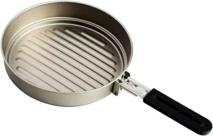 BIVOUAC 1100ml Titanium Frying Pan with SS Steel Folding Handle Camping Pot Titanium Camping Pot Cookware Backpacking