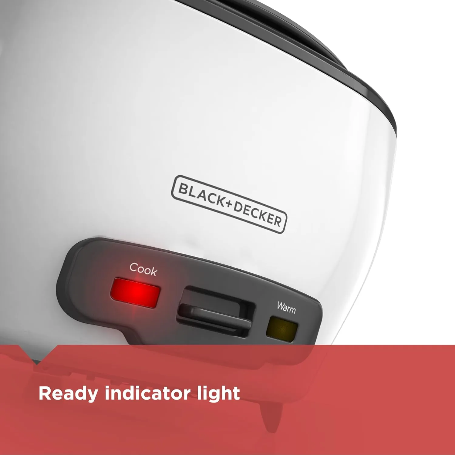 BLACK DECKER 6-Cup Rice Cooker, RC506, 3-cup Uncooked Rice, Steaming Basket, Removable Non-Stick Bowl, One Touch