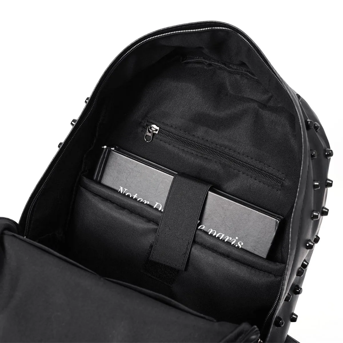 Black Waterproof PU Leather Laptop Backpack