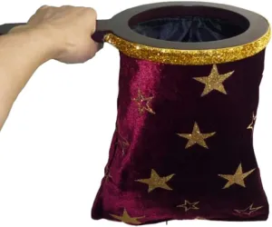 blue-ther Deluxe Change Bag Repeat Zipper(Medium,Stars,Double Layer) Magic Tricks Stage Gimmick Illusion Comedy Appearing Product Bag Magia