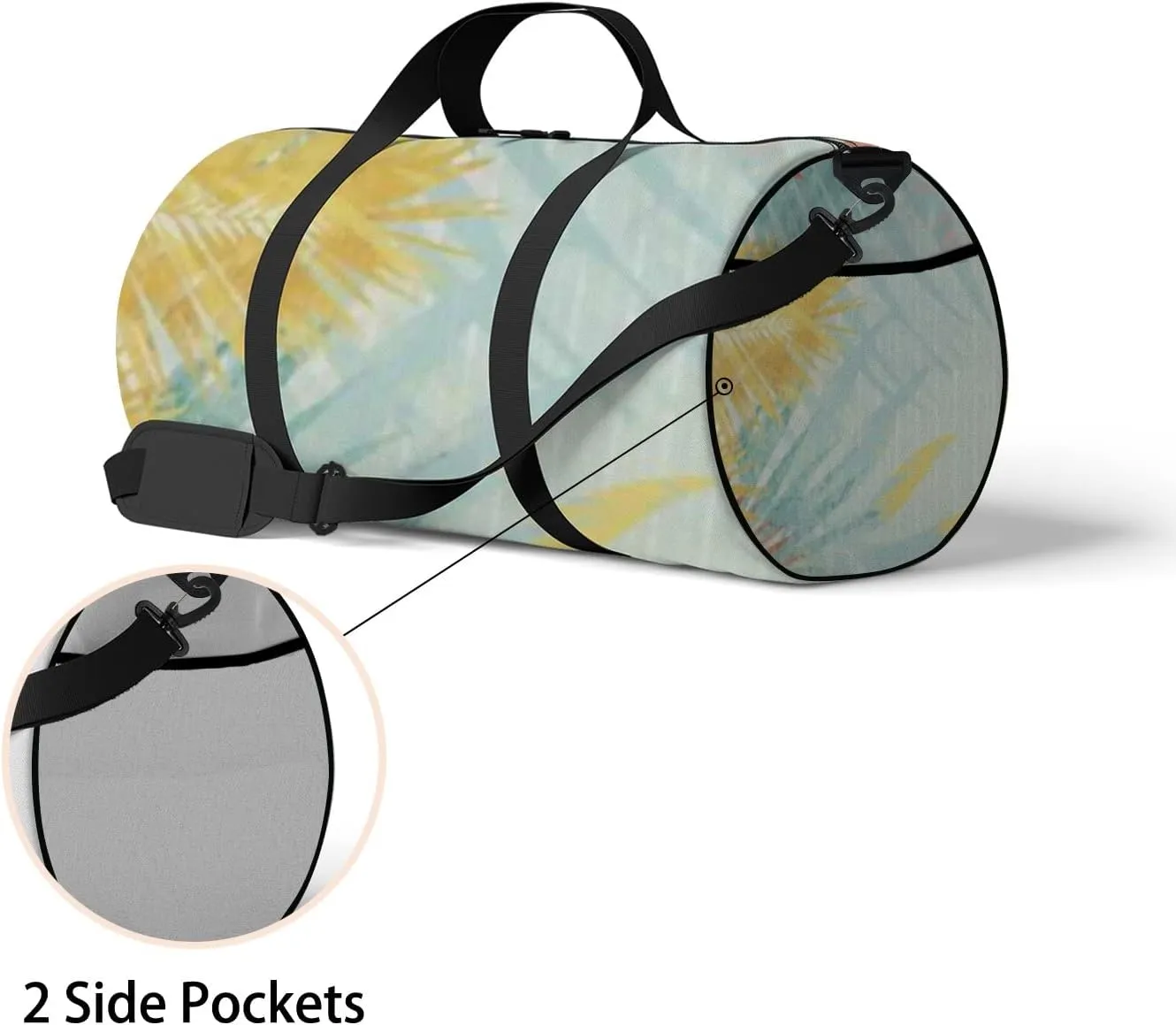 Botanical Wall Art Retro Prints Set Sports Bag Tote Bag Waterproof Gym Bag with Shoulder Strap Zipper 2 Side Pockets for Men and Women, Travel and Storage Shoulder Bag.