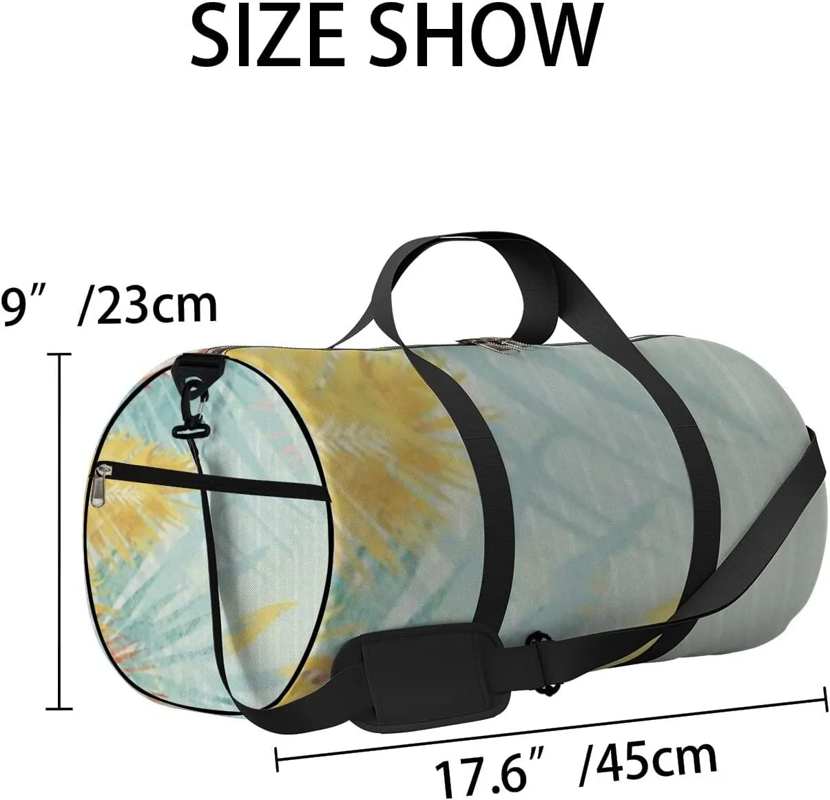 Botanical Wall Art Retro Prints Set Sports Bag Tote Bag Waterproof Gym Bag with Shoulder Strap Zipper 2 Side Pockets for Men and Women, Travel and Storage Shoulder Bag.