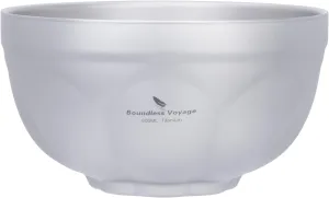 Boundless Voyage Titanium Double Walled Camping Bowls Rice Soup Oatmeal Yogurt Serving Bowl Ultralight Tableware, Dishwasher Safe 800ml Ti1172T
