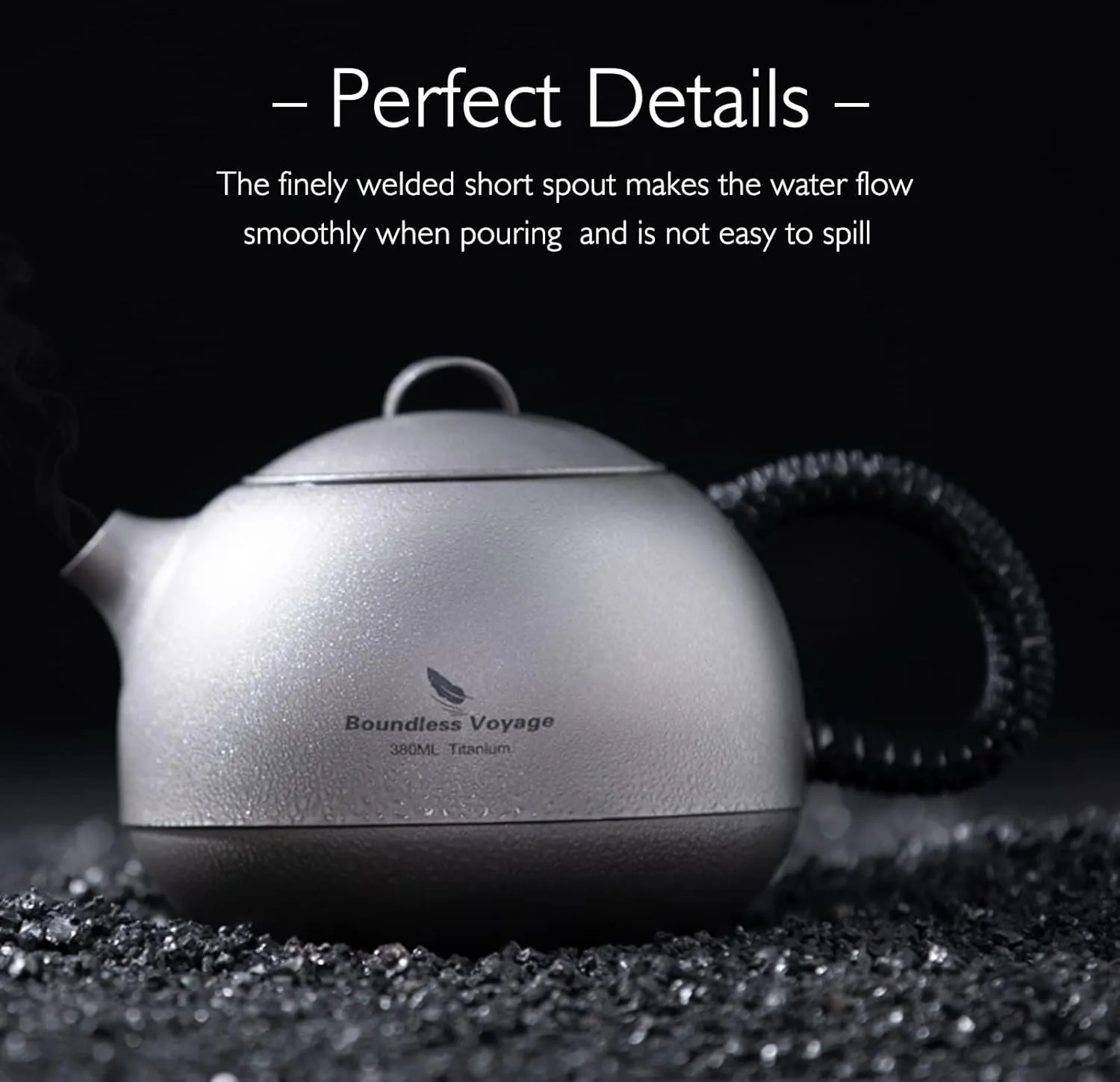 Boundless Voyage Titanium Kungfu Teapot with Filter Handle Lid Tea Canister Ultralight Mini Kettle Cup Tea Set Camping Coffee Tea Water Maker A-Ti3110D