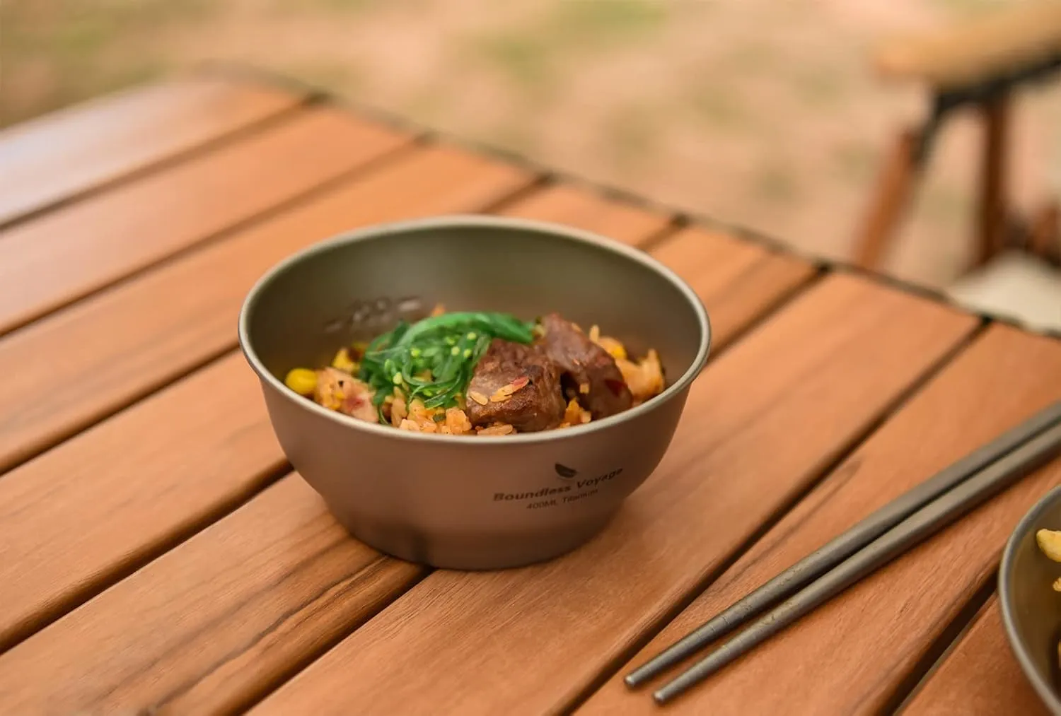 Boundless Voyage Ultralight Titanium Bowl Pan Plate Dish with Carry Bag Outdoor Camping Portable Tableware Cookware (5 Pcs Set (3 Bowls 2 Plates))