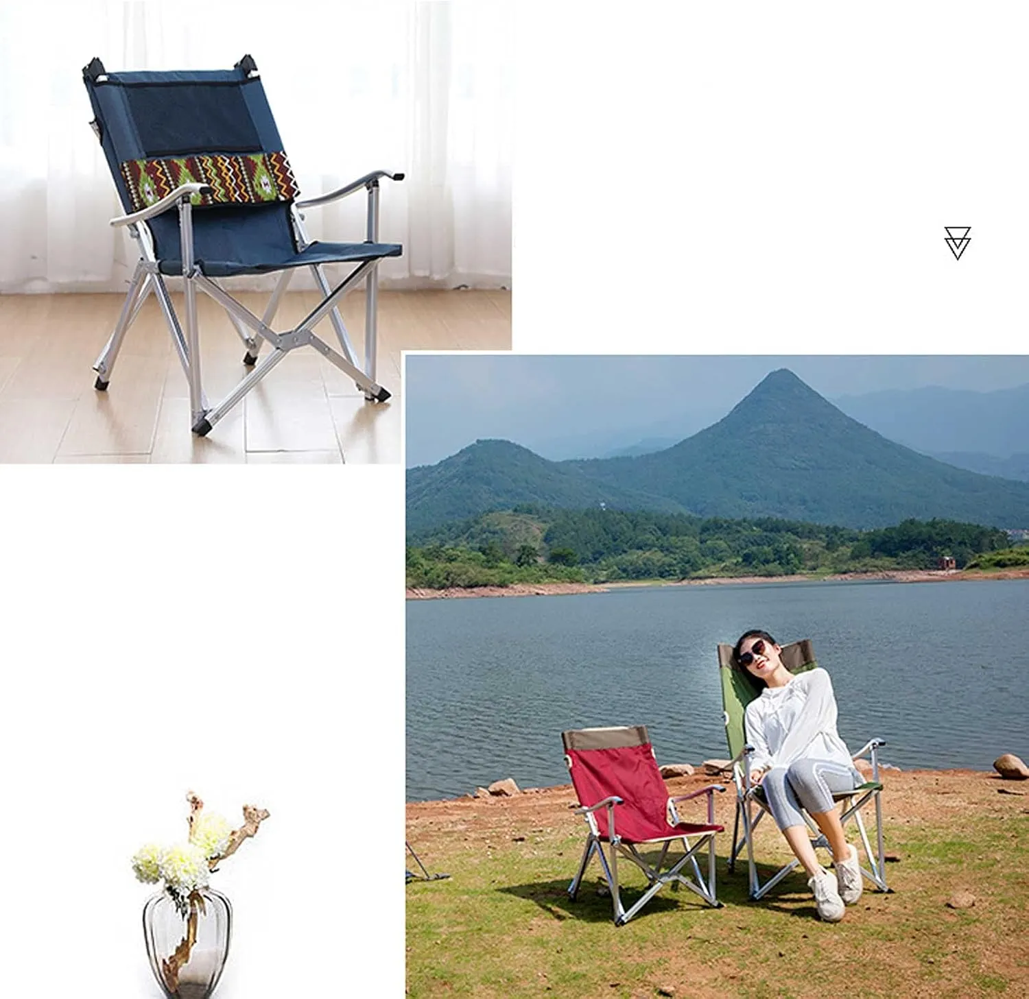 BTZHY Recliner Chair,Portable with Backrest,Outdoor Leisure Fishing Chair,Foldable Sketching Chair,Strong Waterproof,for Beach,Barbecue,Travel.