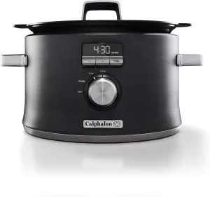 Calphalon Slow Cooker with Digital Timer and Programmable Controls, 5.3 Quarts, Stainless Steel