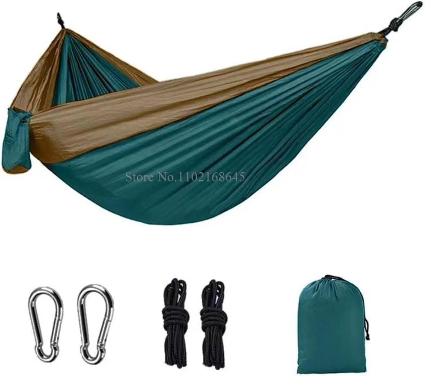 Camp Double Nylon Hammocks Camping Portable Parachute Hammock Outdoor Hiking Travel Backpacking Camping Gear Strong (Jasper)