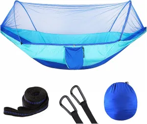 Camp Portable Outdoor Camping Hammock 1-2 Person Go Swing with Mosquito Net Hanging Bed Ultralight Tourist Sleeping Hammock Strong (A S250x120cm)