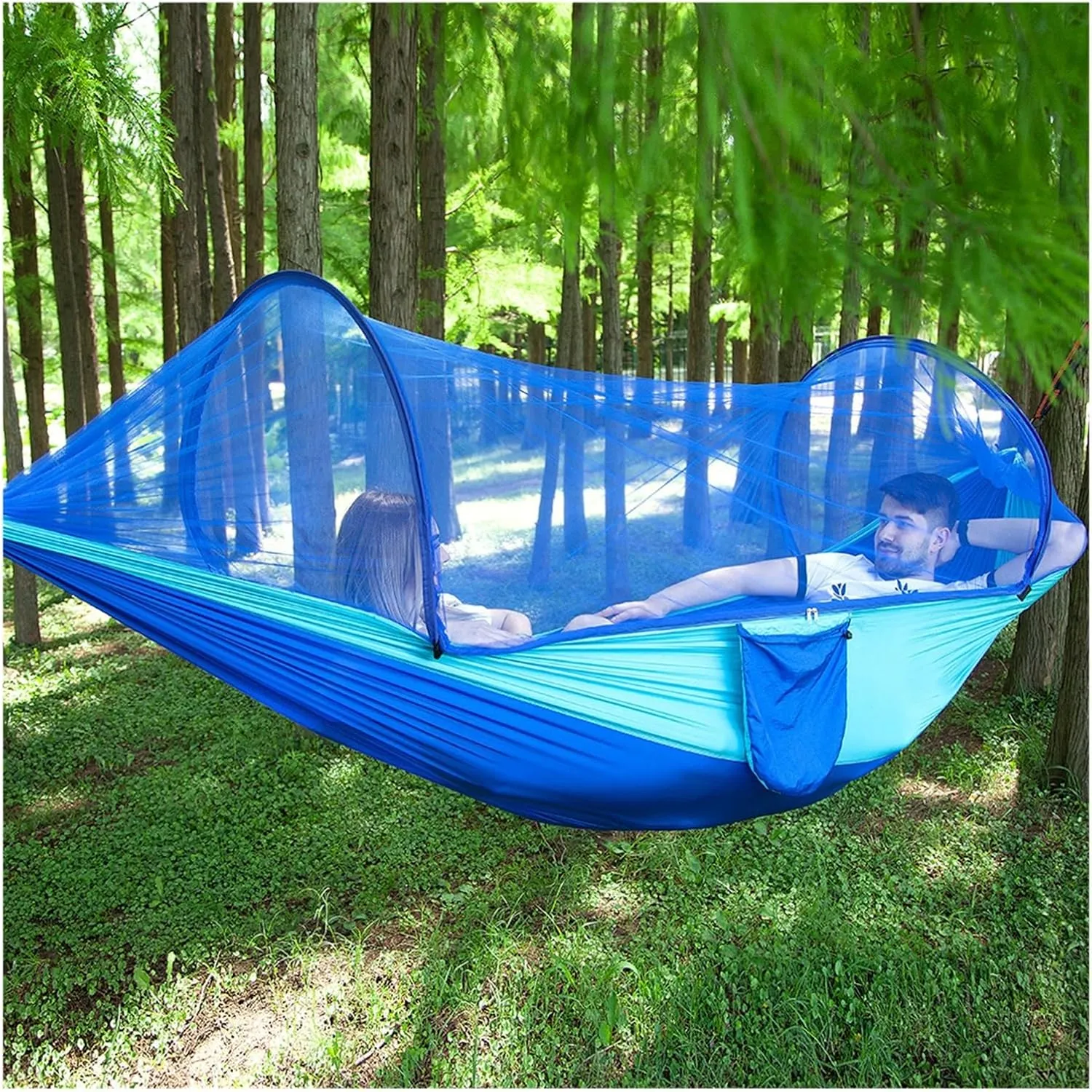 Camp Portable Outdoor Camping Hammock 1-2 Person Go Swing with Mosquito Net Hanging Bed Ultralight Tourist Sleeping Hammock Strong (A S250x120cm)