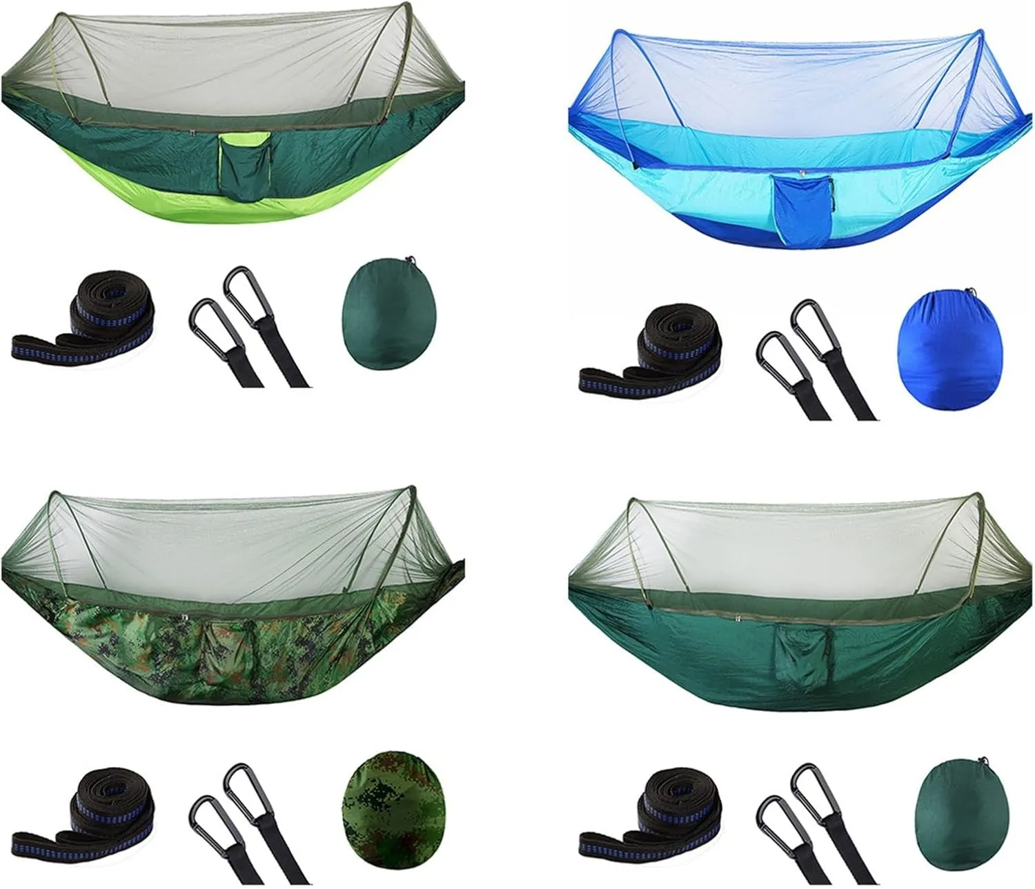Camp Portable Outdoor Camping Hammock 1-2 Person Go Swing with Mosquito Net Hanging Bed Ultralight Tourist Sleeping Hammock Strong (A S250x120cm)