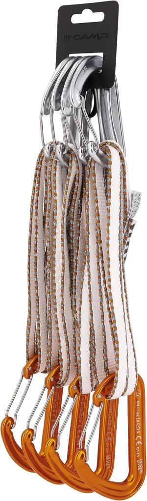 CAMP Unisex's Mach Express Dyneema (Pack of 4) Quickdraw, Silver/White/Orange, 60cm