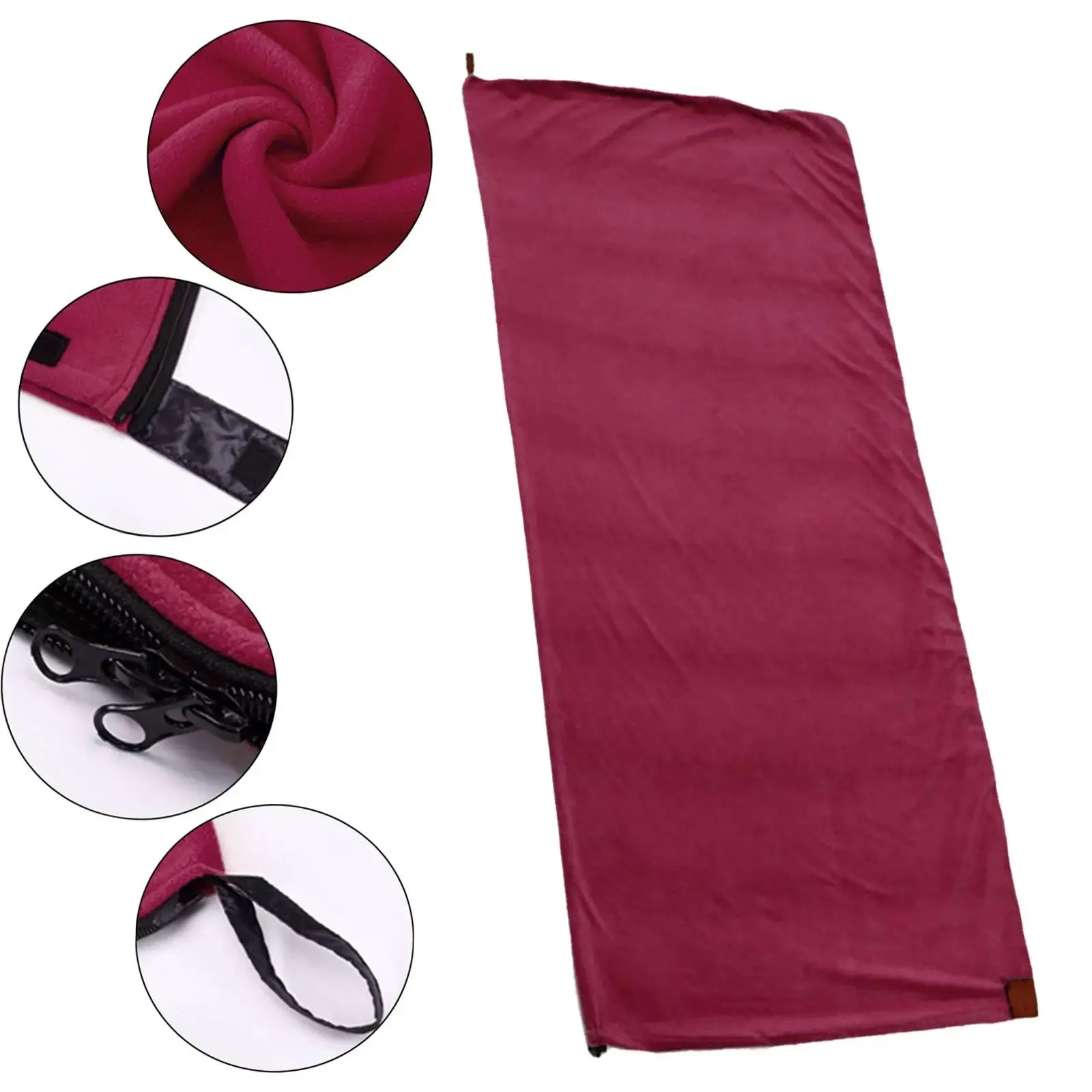 Camping Blanket - Soft Fleece Sleeping Bag Liner for Outdoor Adult Backpacking