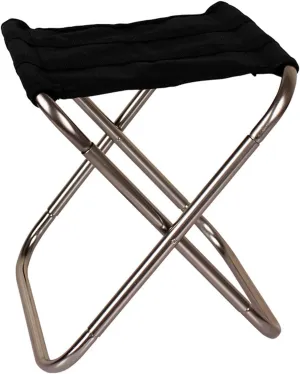 Camping Folding Stools Outdoor Aluminum Alloy Portable Folding Stool Small Maza Fishing Stool Chair Portable Camping Beach Chair Leisure Entertainment(Silver)
