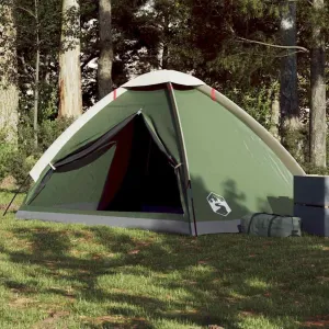 Camping Tent Dome 4-Person Green Waterproof3,15KG