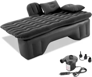 Car Air Mattress Back Seat for Chevrolet Tahoe,Double Side Flocking Car Bed Portable Air Mattress Car Sleeping Mattress Car Accessories Cars Camping Bed,Black