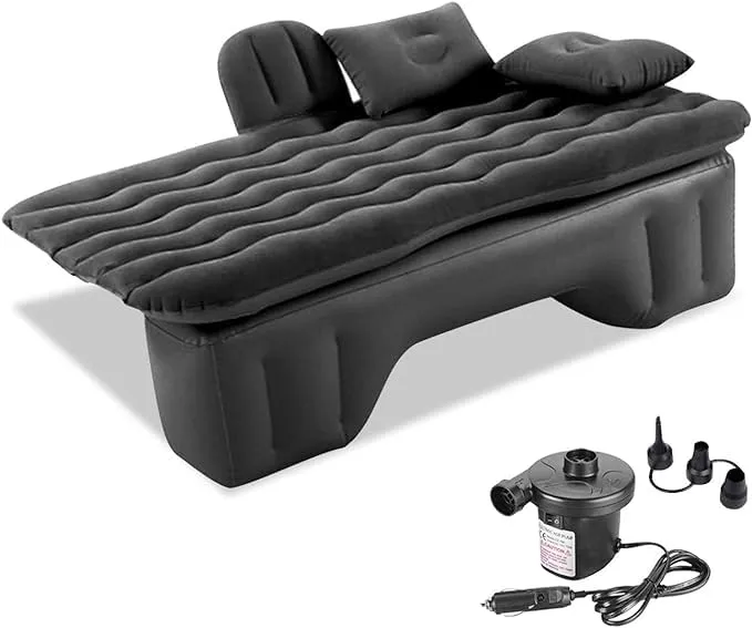Car Air Mattress Back Seat for Chevrolet Tahoe,Double Side Flocking Car Bed Portable Air Mattress Car Sleeping Mattress Car Accessories Cars Camping Bed,Black