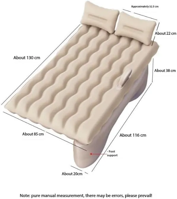 Car Air Mattress Back Seat for Chevrolet Tahoe,Double Side Flocking Car Bed Portable Air Mattress Car Sleeping Mattress Car Accessories Cars Camping Bed,Black