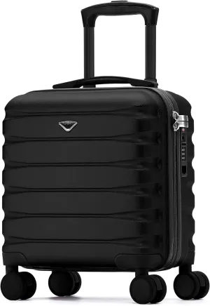 Carry On Suitcase 16.25x13.5x8 Hardside TSA Lock & USB Port Lightweight Luggage Silent Double Spinner Wheels Maximum Underseat Carry-On Bag For Virgin & South West Approved Airlines