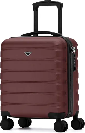 Carry On Suitcase 18x14x8 Hardside Built In TSA Lock & USB Port Lightweight Luggage Silent Double Spinner Wheels Maximum Underseat Carry-On Bag For American & United Approved Airlines