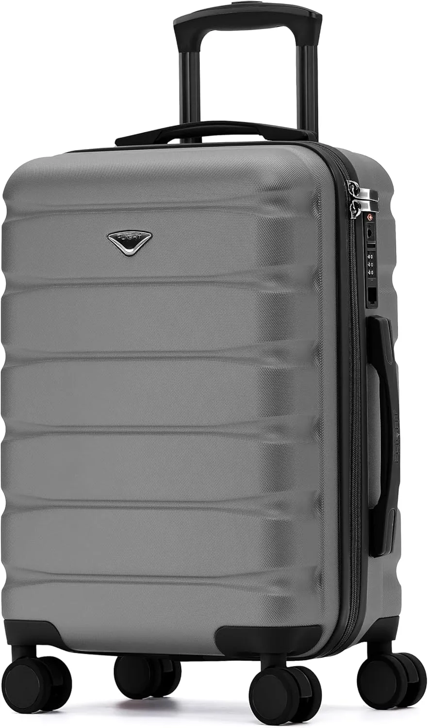Carry On Suitcase 22x14x9 Hardside Built In TSA Lock & USB Port Lightweight Luggage Silent Double Spinner Wheels Maximum Overhead Carry-On Bag For American & United Approved Airlines
