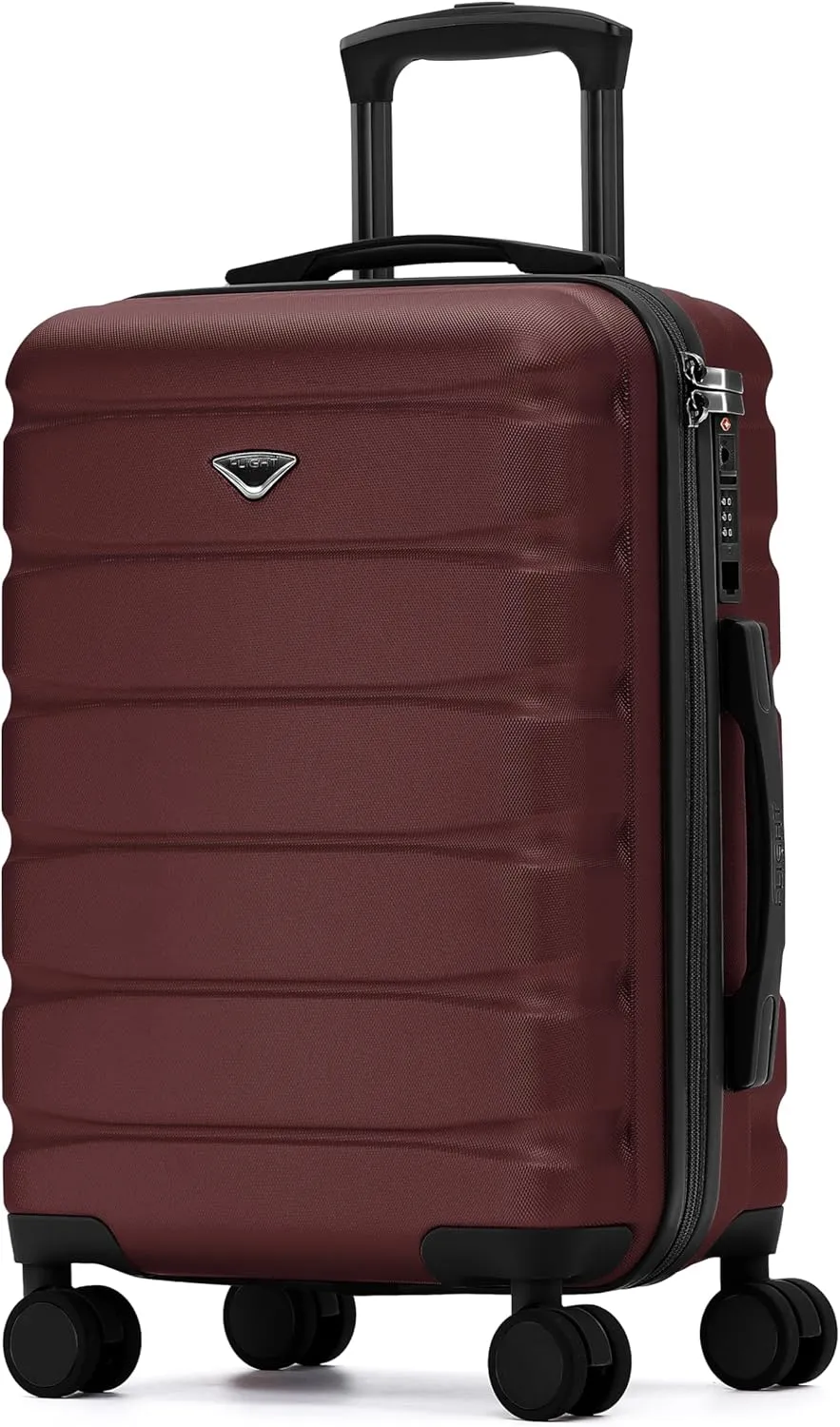 Carry On Suitcase 22x14x9 Hardside Built In TSA Lock & USB Port Lightweight Luggage Silent Double Spinner Wheels Maximum Overhead Carry-On Bag For American & United Approved Airlines