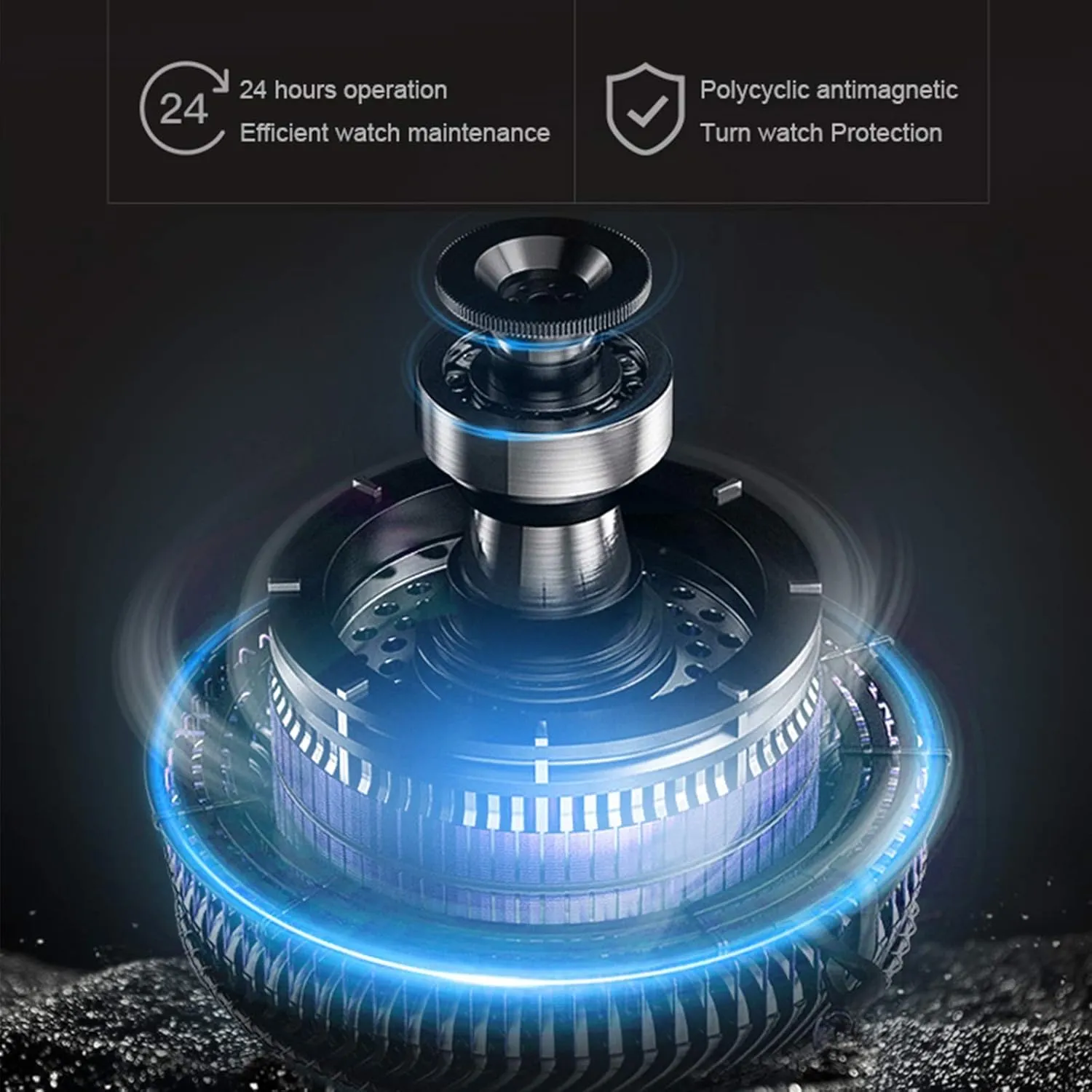 Chandelier White Double Watch Winder Box for Automatic Watch Built-in Led Light Piano Paint Exterior Power Supply Quiet Motor,A Chandelier