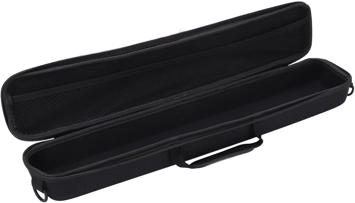 CHICIRIS Anti‑Shock Fishing Rod Bag, Shock Absoption Large Space EVA Shell Double Zipper Hard Shell Rod Holder Bag with Shoulder Strap for Fishing Tools
