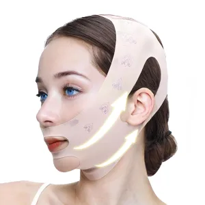 Chin Strap for Sleeping - Adjustable V-Line Face Lifting Mask for Women, Double Chin Slimmer with Breathable & Comfortable Design, Jawline Contouring Strap for Overnight Skincare