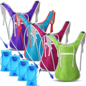 Chunful Hydration Backpack with 2 L Water Bladder Lightweight Hydration Bladder Pack for Women Teenagers Water Backpack Outdoor for Hiking Cycling Camping Music Festival