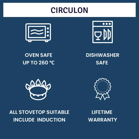 Circulon SteelShield™ Nonstick Stainless Steel S-Series Covered Frypan Induction Suitable - 30cm