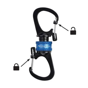 [CLEARANCE] Nite Ize - SlideLock 360° Magnetic Locking Dual Carabiner