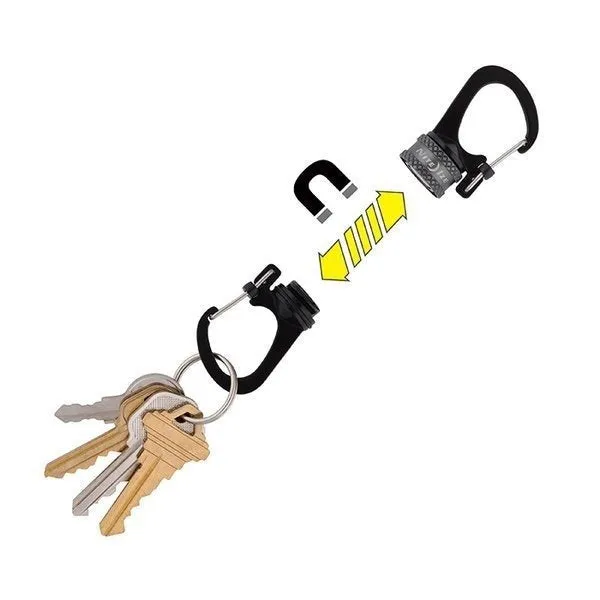 [CLEARANCE] Nite Ize - SlideLock 360° Magnetic Locking Dual Carabiner