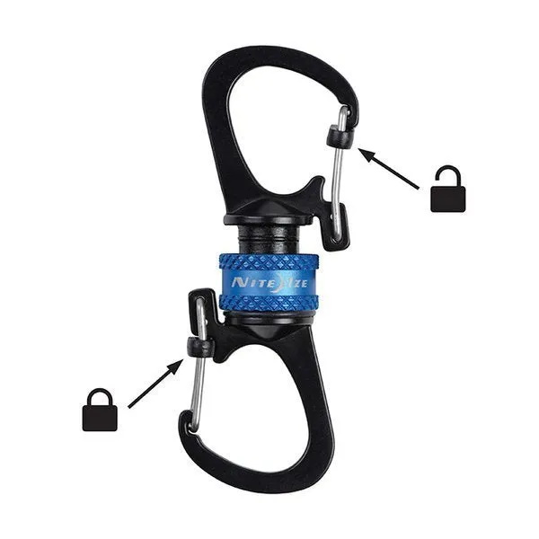 [CLEARANCE] Nite Ize - SlideLock 360° Magnetic Locking Dual Carabiner